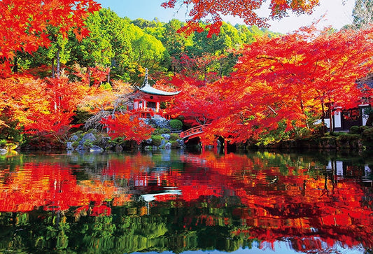 日本風景 - 秋意起的醍醐寺 1000塊 (49×72cm)