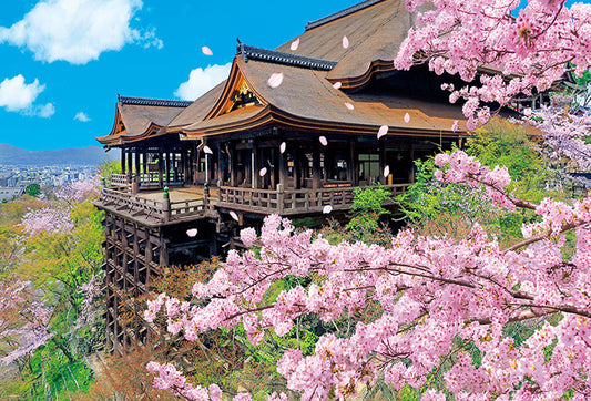 日本風景 - 櫻花盛開的清水寺 1000塊 (49×72cm)