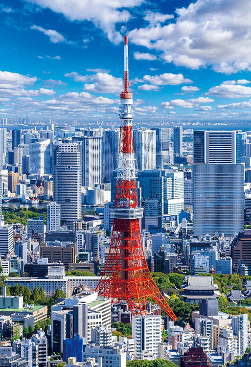 日本風景 - 藍天下的東京鐵塔 300塊 (26×38cm)