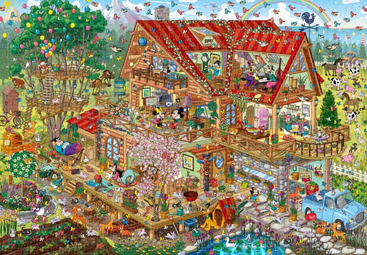 迪士尼 - 熱鬧的木屋 1000塊 (51×73.5cm)