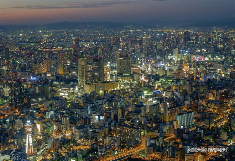 日本風景 - 大阪市浪速區夜景 300塊 (26×38cm)