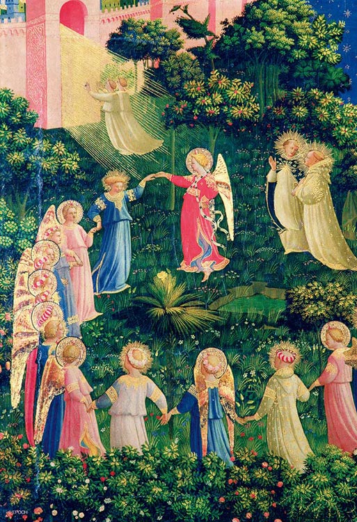 (迷你尺寸) Fra Angelico - 最後的審判（天堂） 1053塊 (26×38cm)