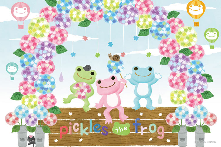 Pickles the Frog - 小青蛙繡球花 1000塊 (50×75cm)