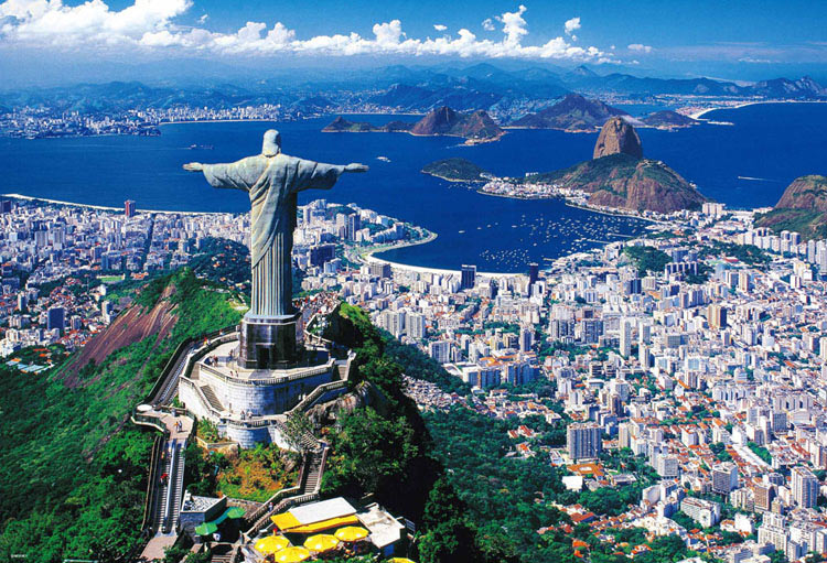 巴西風景 - 里約熱內 (日本進口)盧基督像 1000塊 (49×72cm)