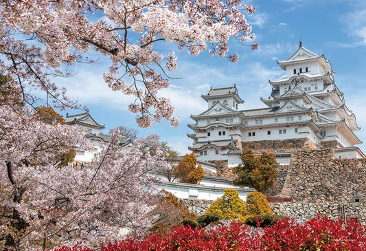 (迷你尺寸) 日本風景 - 兵庫縣櫻櫻姬路城 1000塊 (26×38cm)