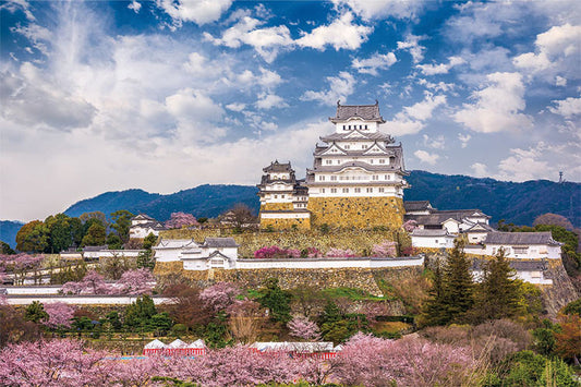 日本風景 - 櫻花姬路城 1000塊 (50×75cm)