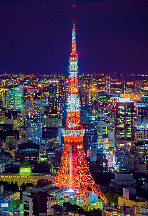 (迷你尺寸) 日本風景 - 東京鐵塔夜景 1000塊 (26×38cm)