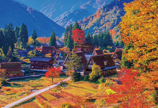 日本風景 - 秋色之五箇山 1000塊 (49×72cm)